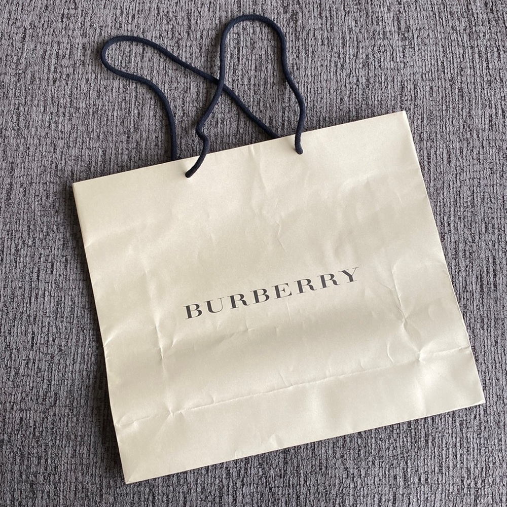 Burberry EMPTY Paper Shopping Bag Tote Bag Beige 14" x 12"